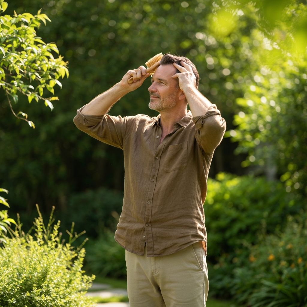 Man in wellness setting